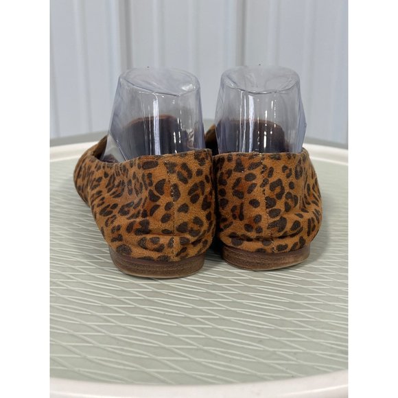 Maurices Bianca Leopard Print Front Knot Flats Womens 8 Slip-On Faux Suede Tan - Picture 4 of 10